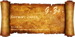 German Zsolt névjegykártya